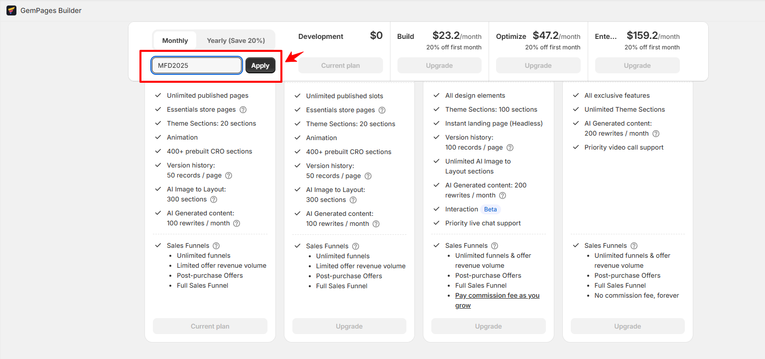 Apply discount code to get 20% off