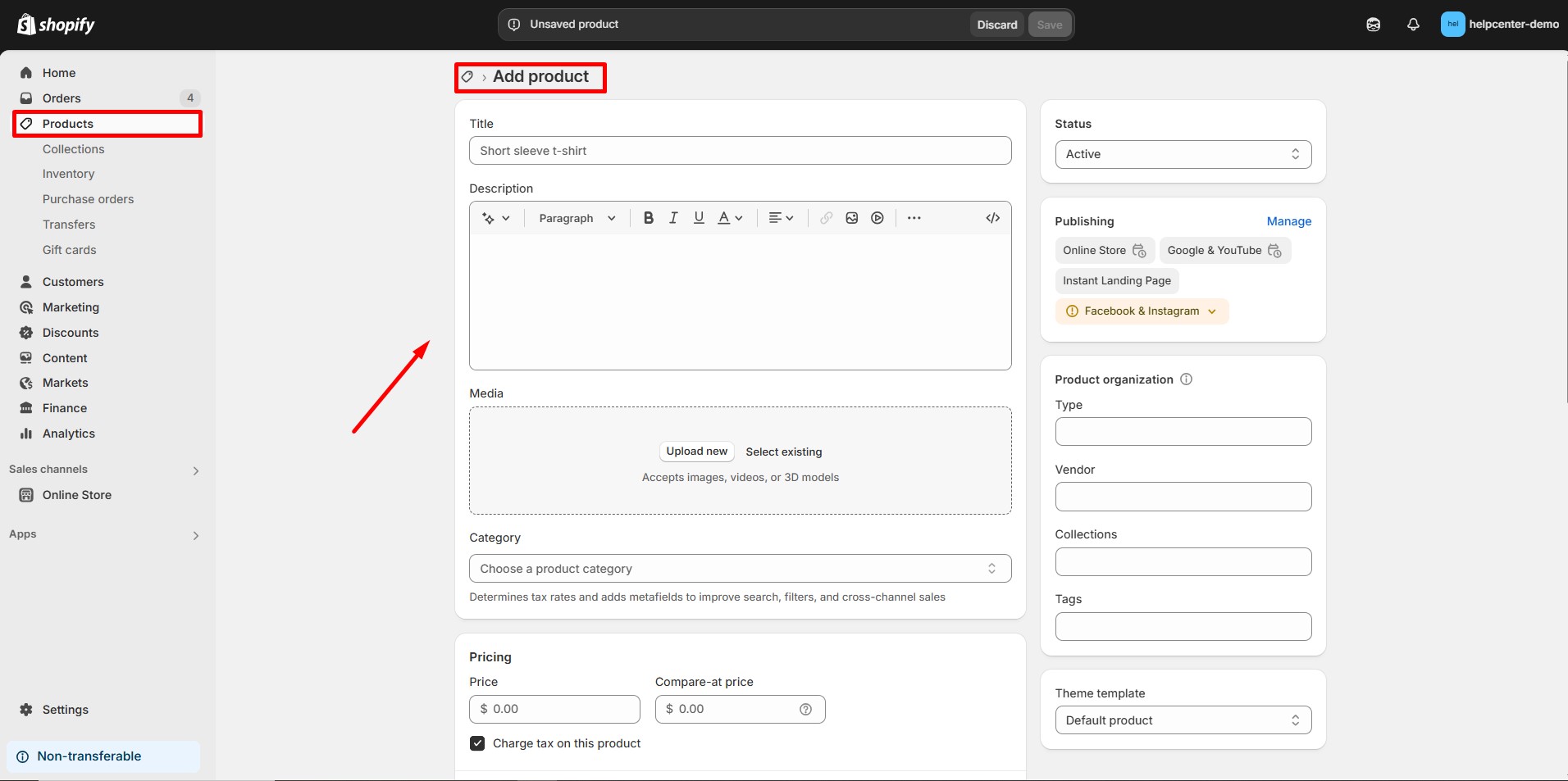 create-shopify one-product-store-1