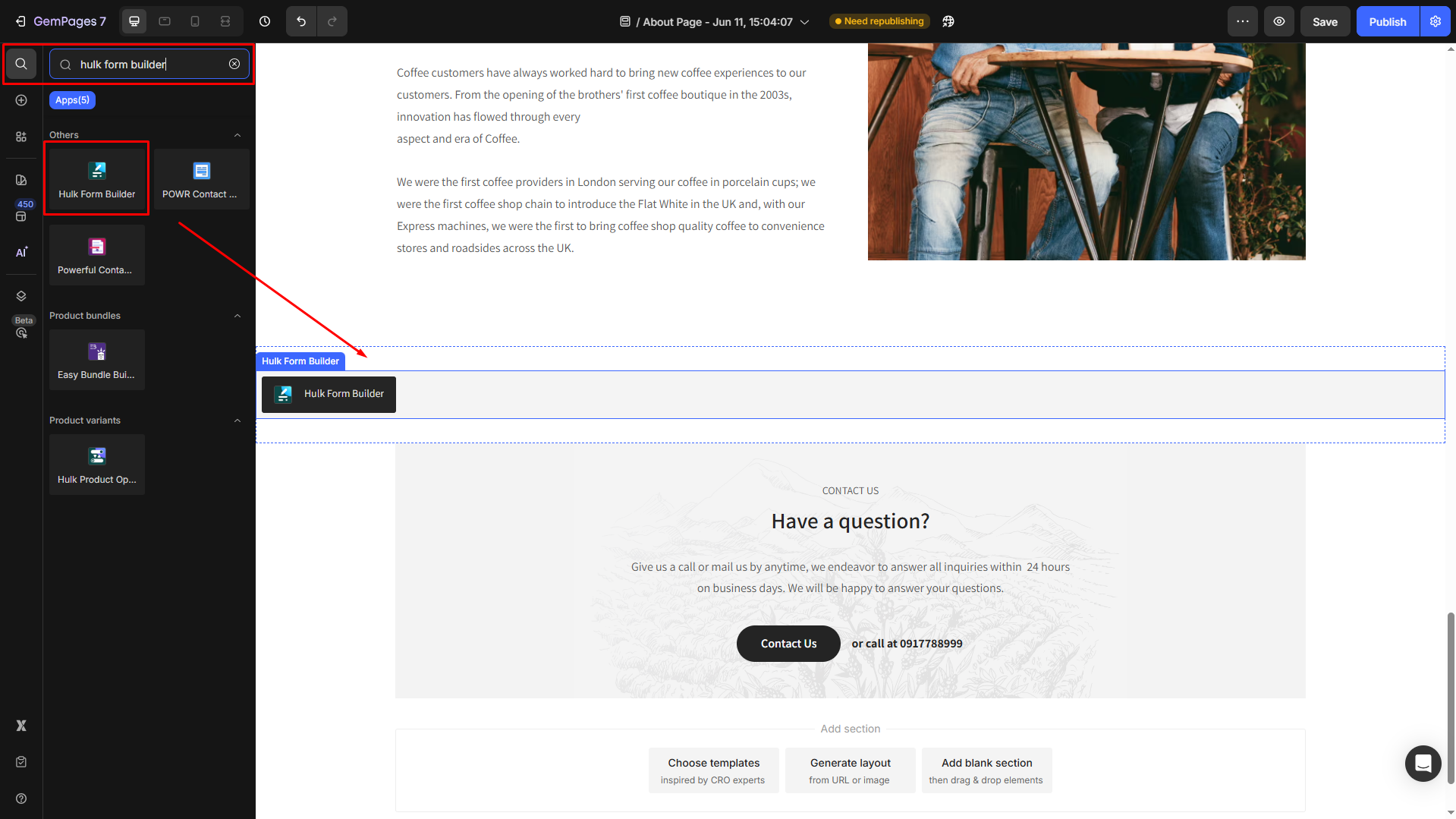 Drag Hulk Form Builder