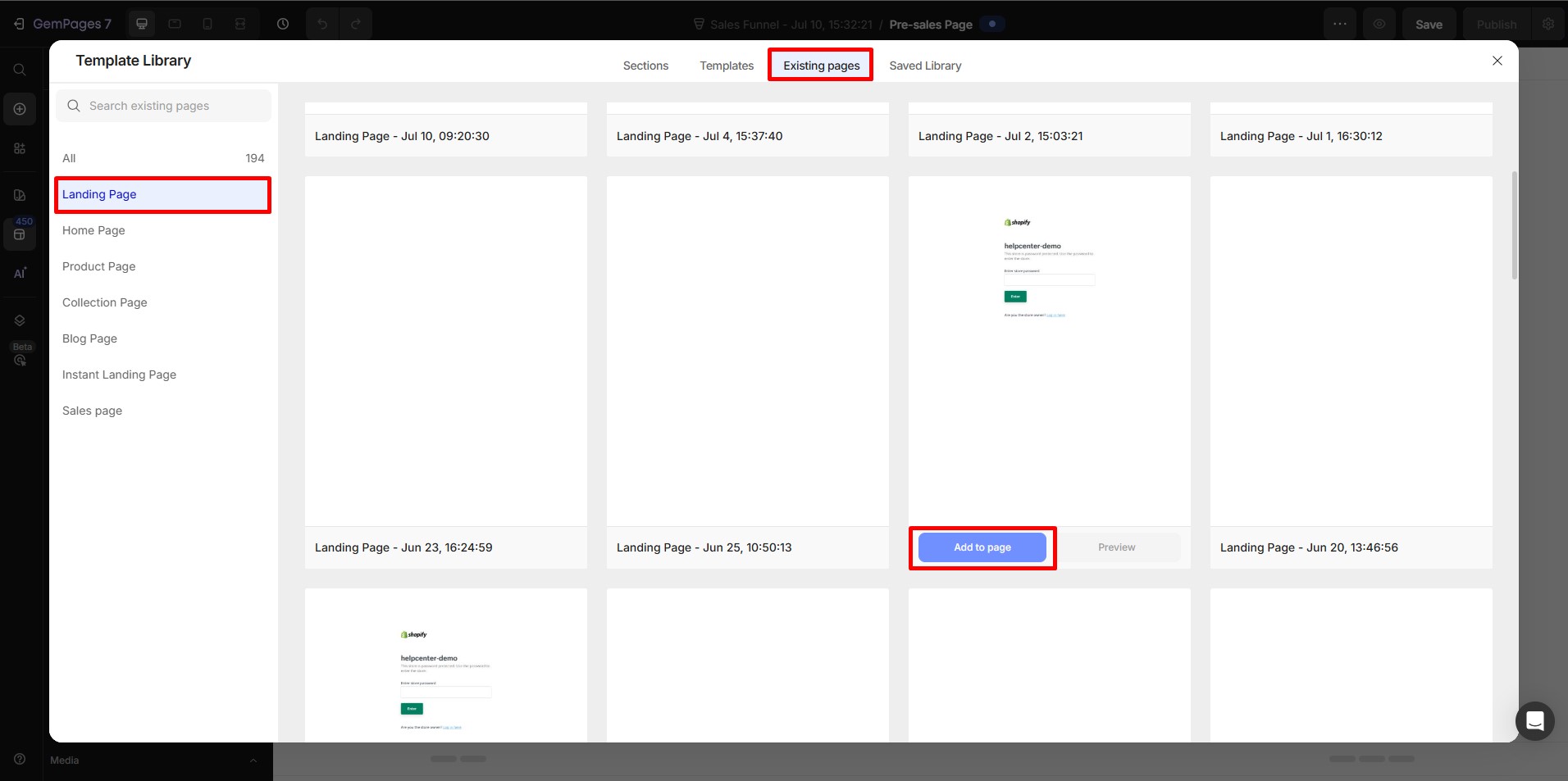 edit-pre-sale-page-choose-exist-page