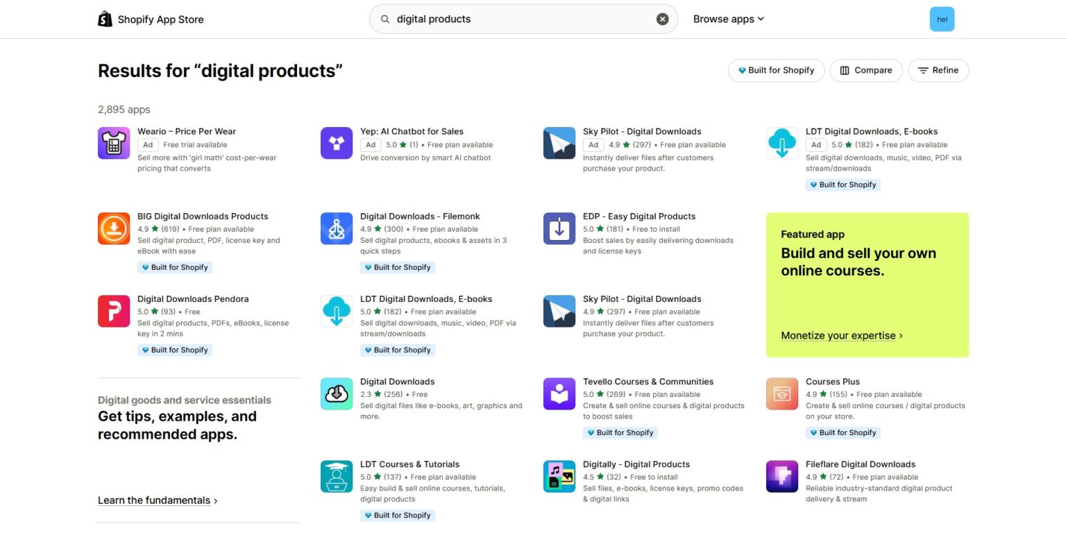 How to Create a Digital Products Store on Shopify and GemPages - Help ...