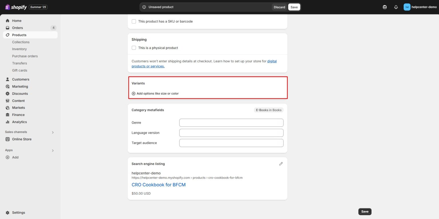 How to Create a Digital Products Store on Shopify and GemPages - Help ...
