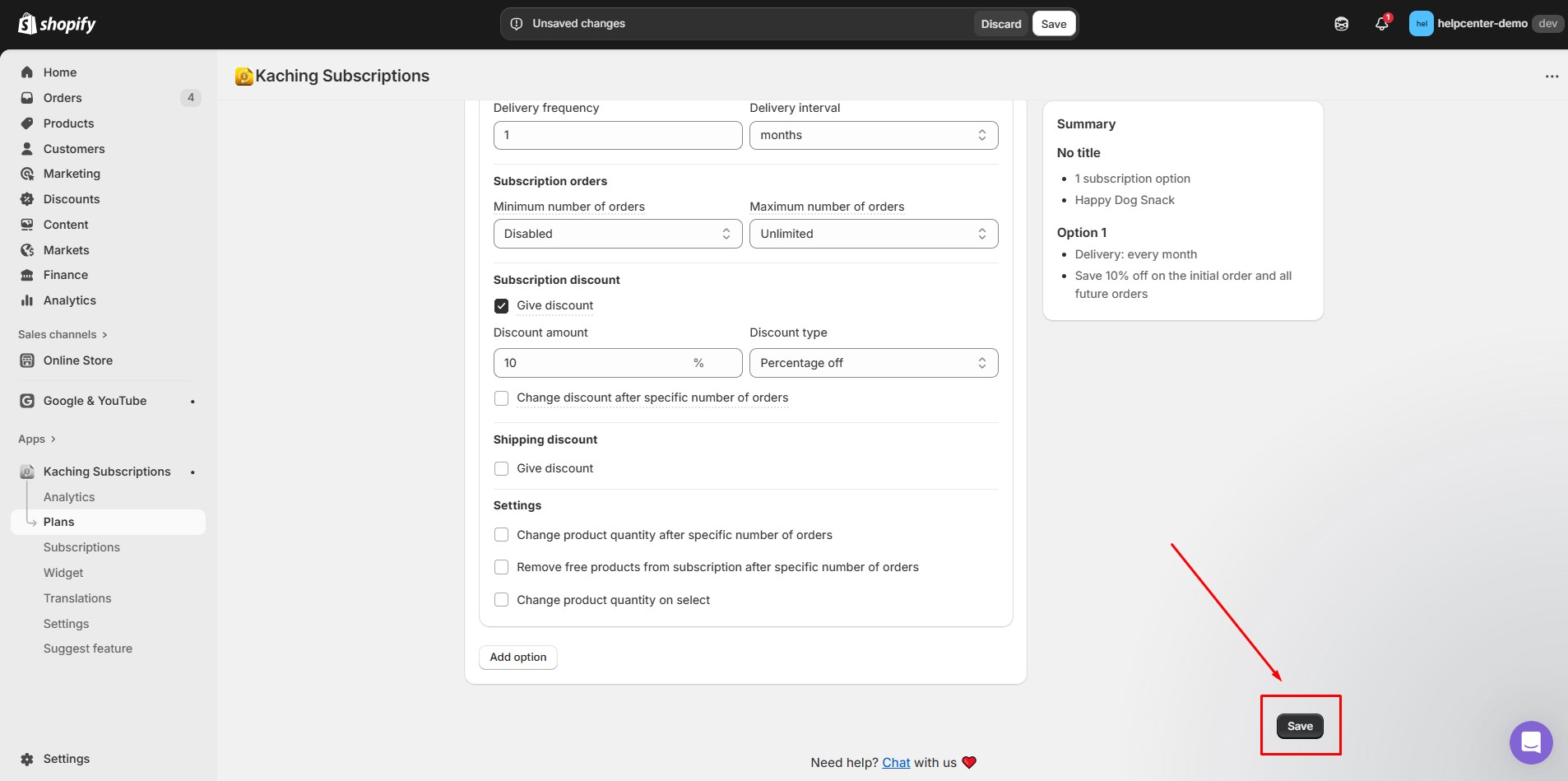 kaching-subscription-save-setting