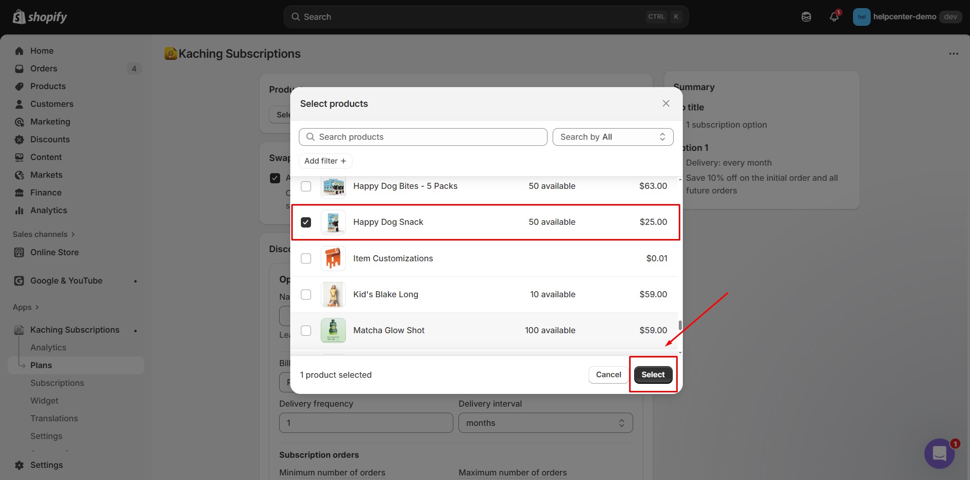 kaching-subscription-select-product-2