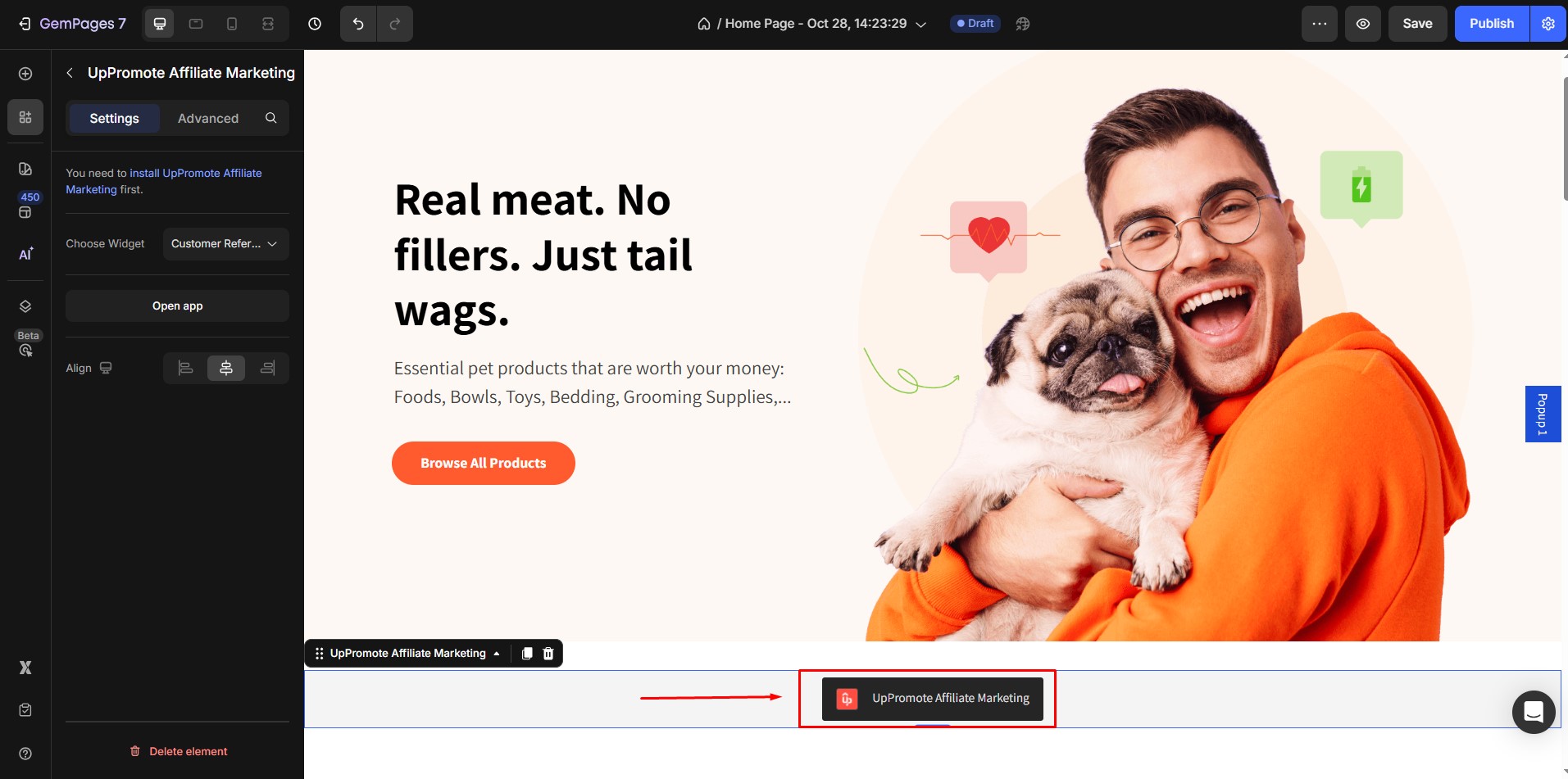 uppromote-add-widget