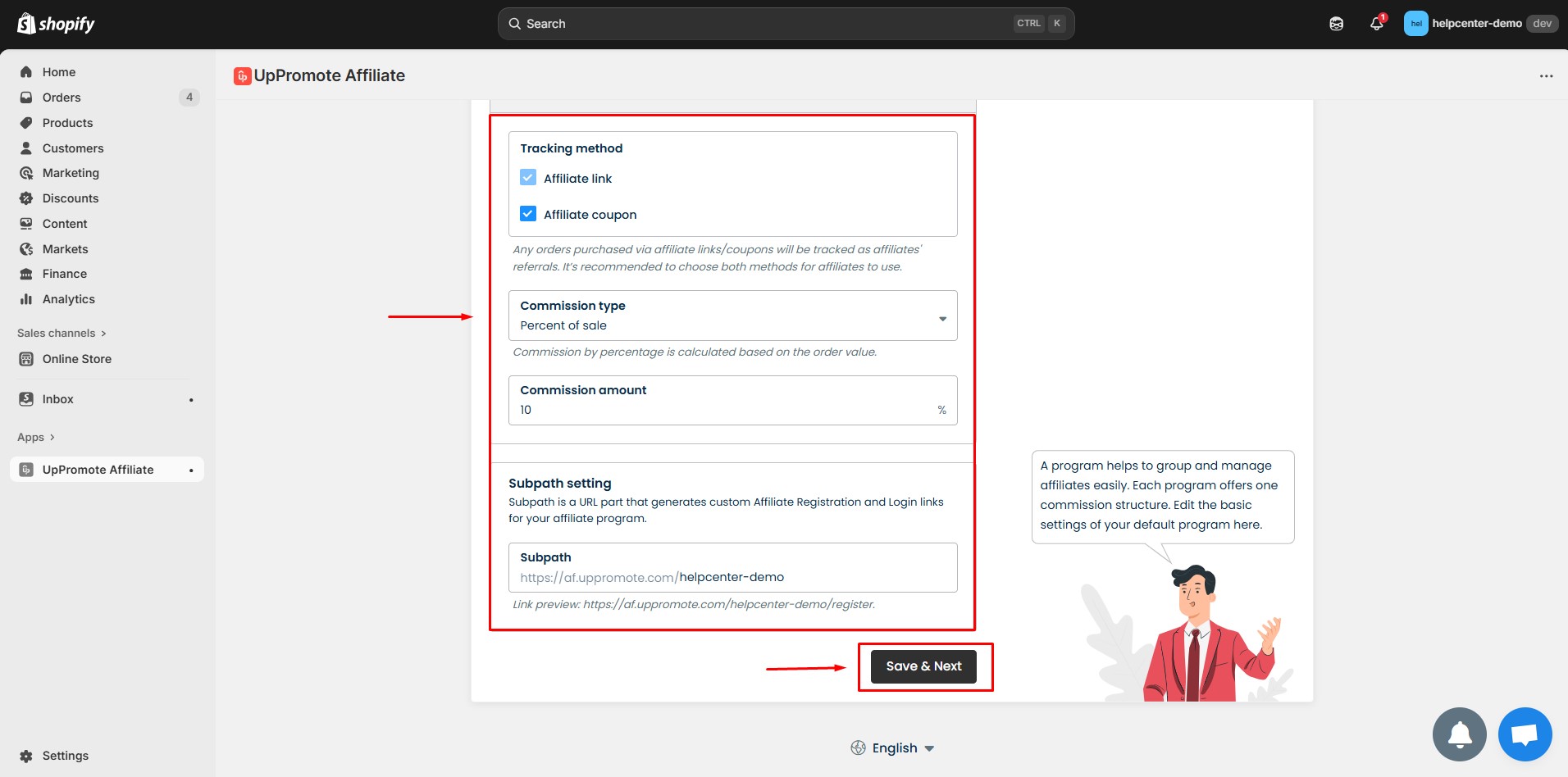 uppromote-program-setting