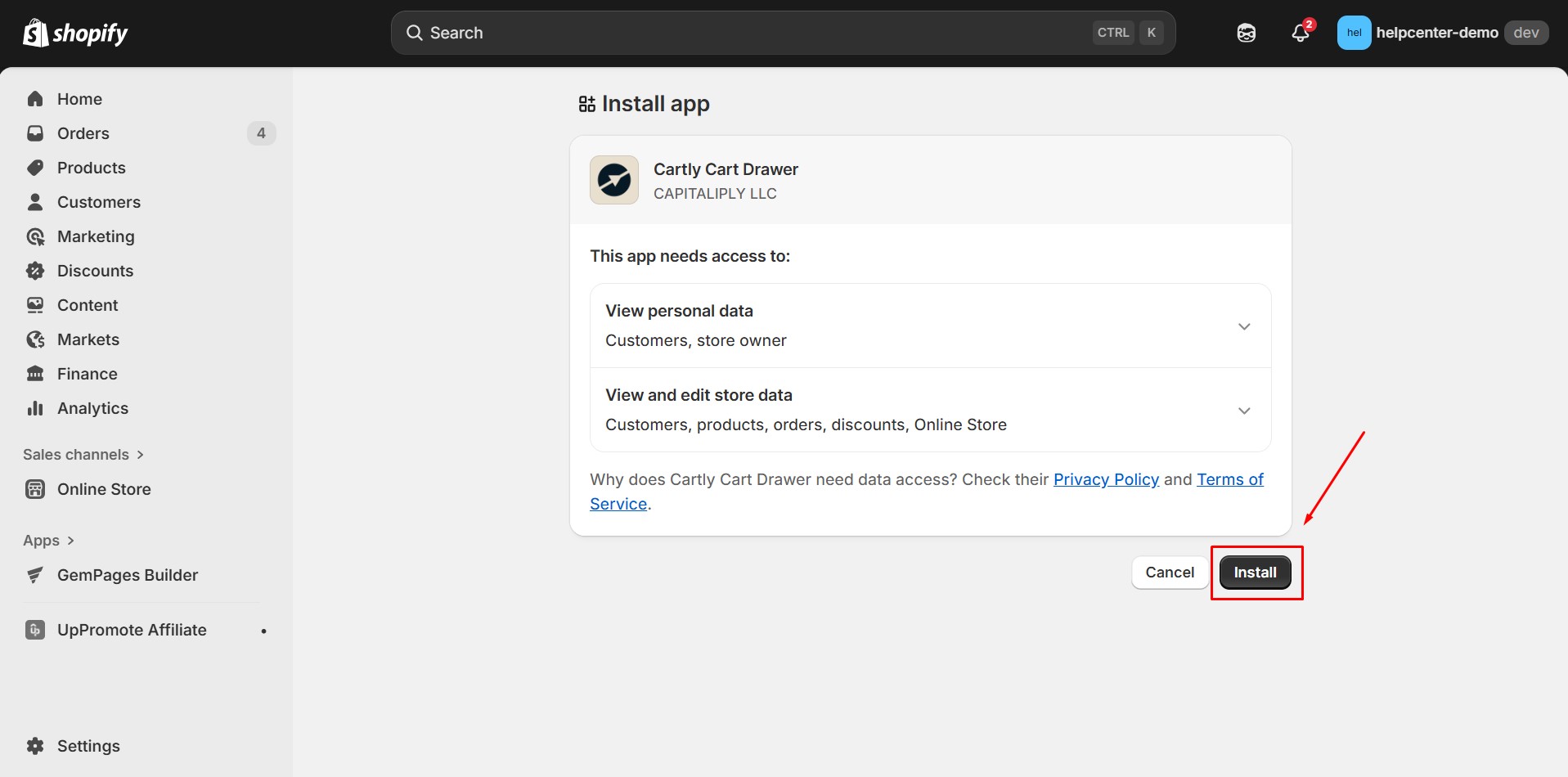 cartly-slide-cart-install-confirm