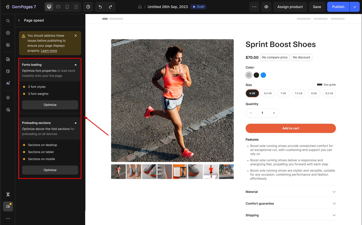 page-optimzation-issue-details