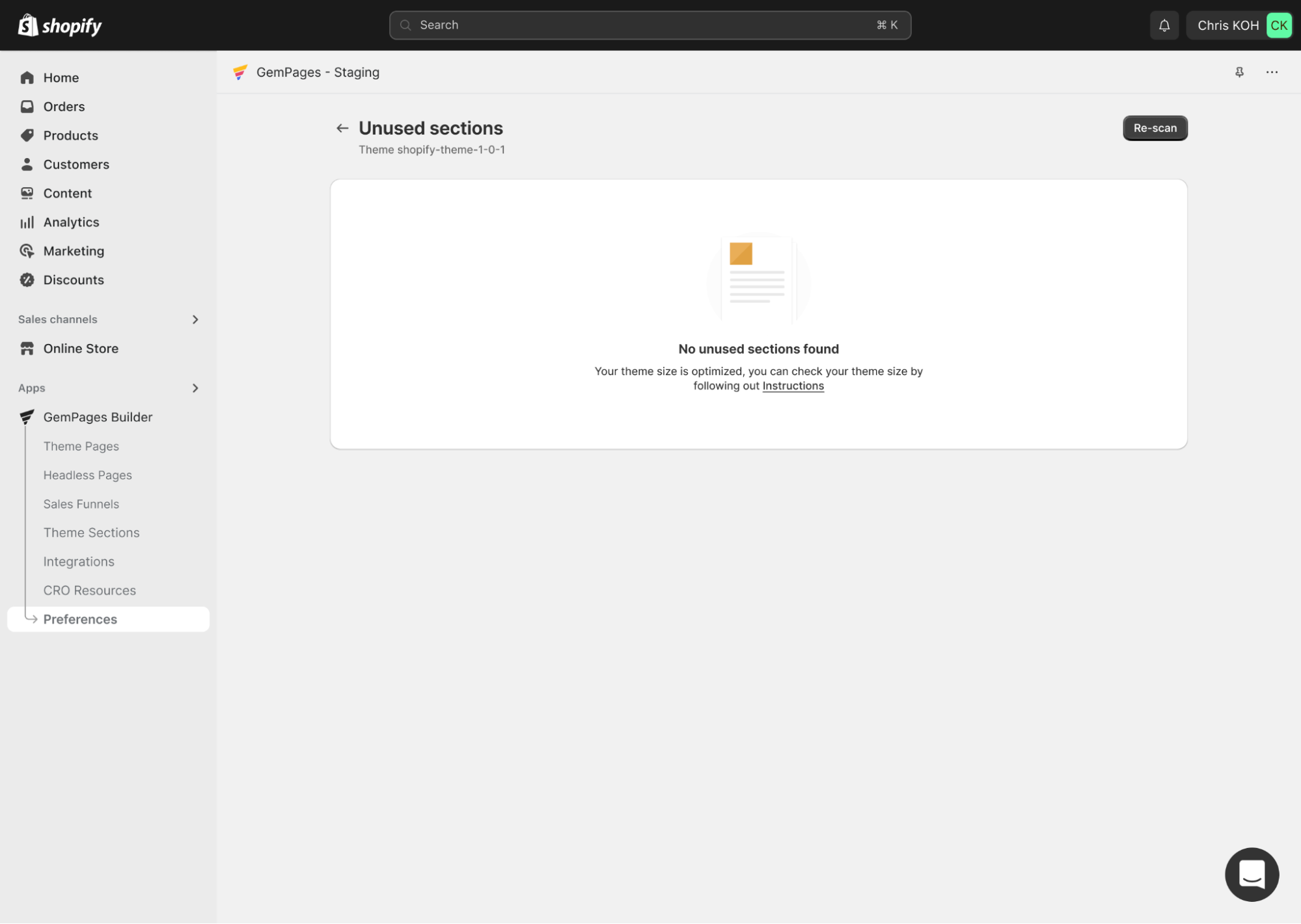 delete-unused-section-not-found