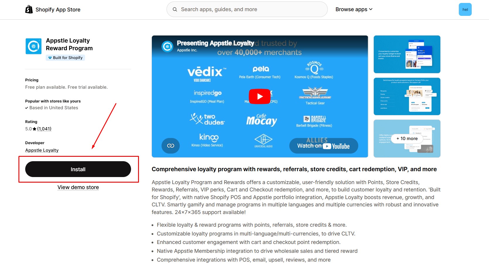 appstle-loyalty-reward-install