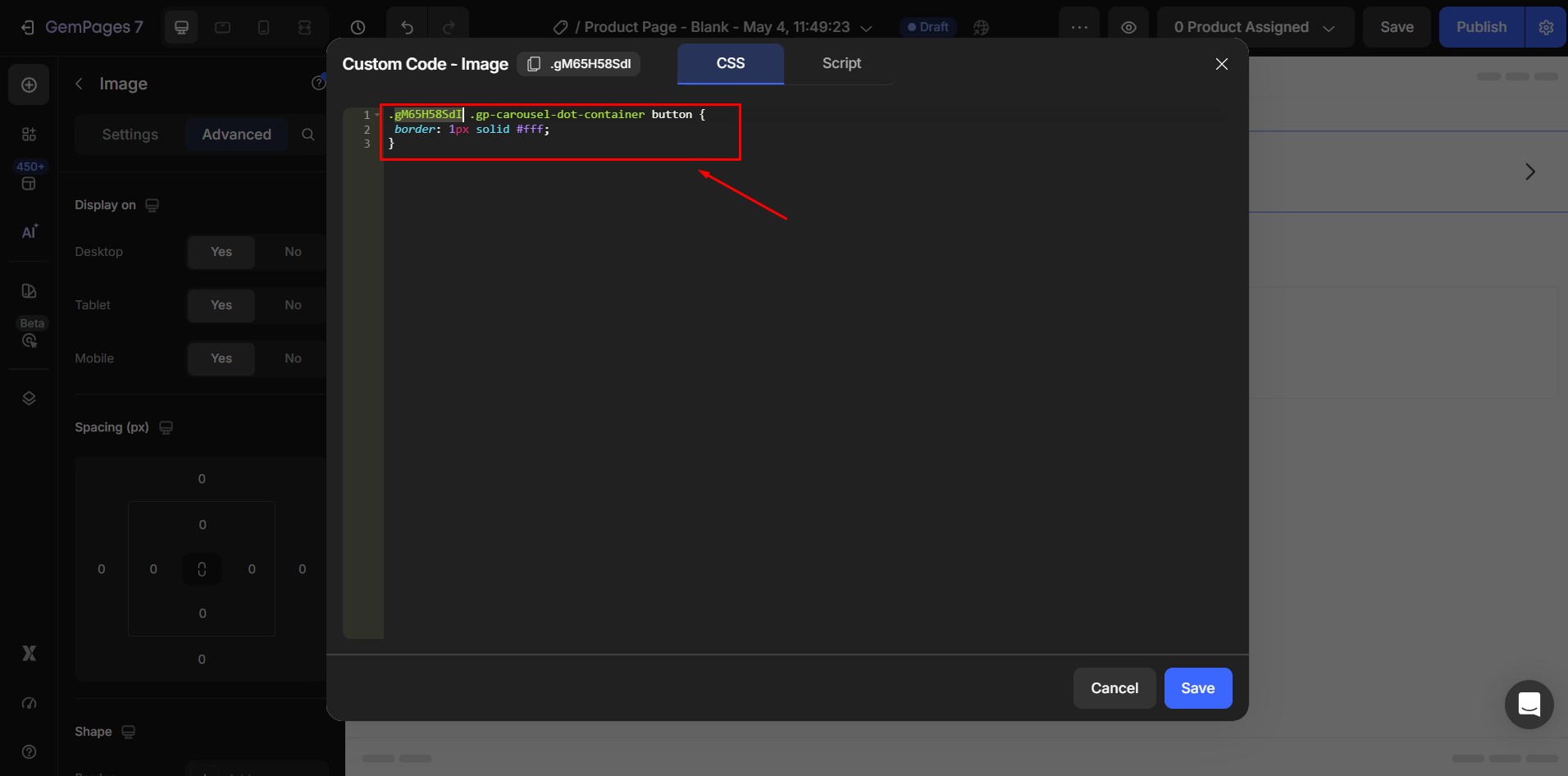 carousel-add-custom-code