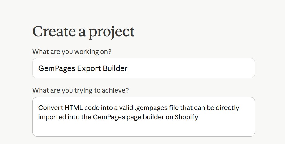 create-project