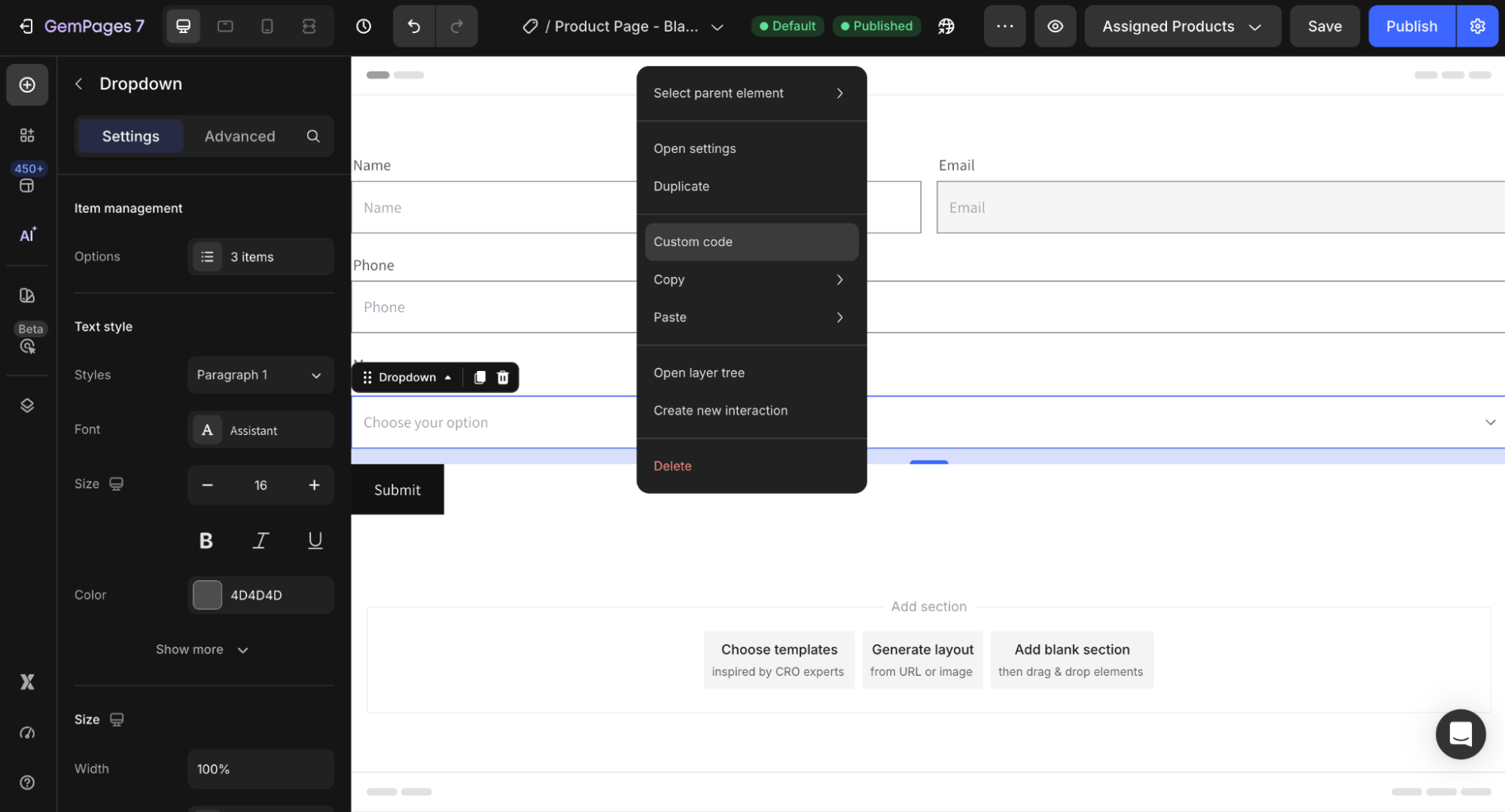 change-default-text-dropdown-open-code